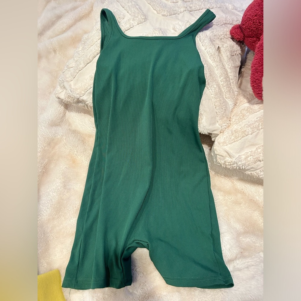 Green silky  romper
